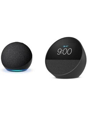 Smart Speaker & Alarm Clock Bundle - Voice Control, Vibrant Sound, Modern Design